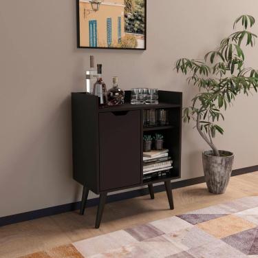 Imagem de Aparador Balcao Bar Cantinho Do Cafe Multiuso Ap2310 Preto Tecno Mobili Preto