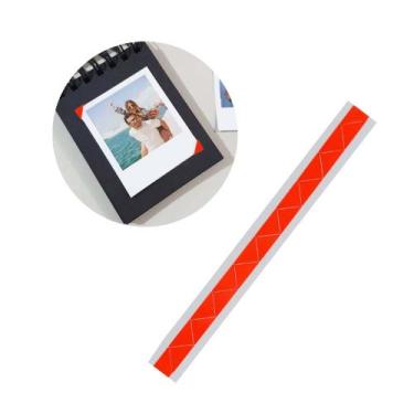 Imagem de Cantoneira Adesiva para Fotos, Albuns e Scrapbook 17 Unidades Vermelho