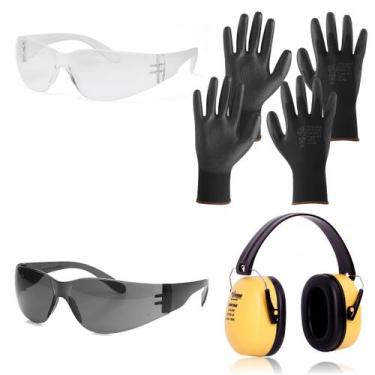Imagem de Kit Equipamento Epi Oculos Abafador de Ouvido Luva Multitato C.A Segur