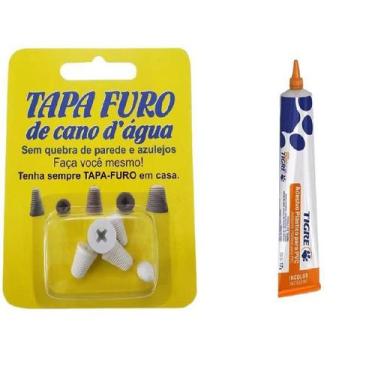 Imagem de Tapa Furo Para Cano D'Água 05 Un+ Adesivo Plástico 17G - Geral