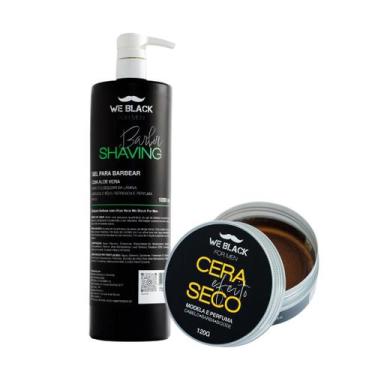 Imagem de Kit Barba Completo (We Black): Gel para Barbear 1L e Cera Efeito Seco 