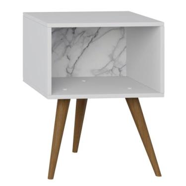 Imagem de Mod Retro Mesa de cabeceira 1001 Be Life Branco/Carrara 445X580X350 mm