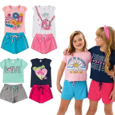 Imagem de Kit Lote 5 Conjunto Infantil Feminino Menina De Verão Calor - Aymee, C