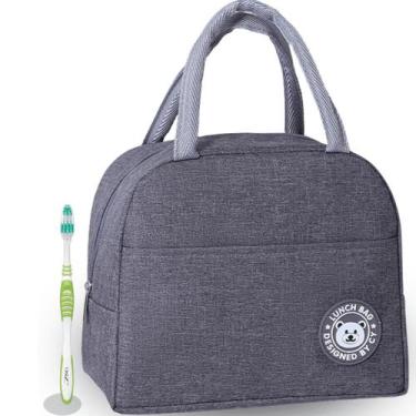 Imagem de Bolsa Sacola Com Isolamento Térmico Lancheira- Marmita - Mormino, Cinz