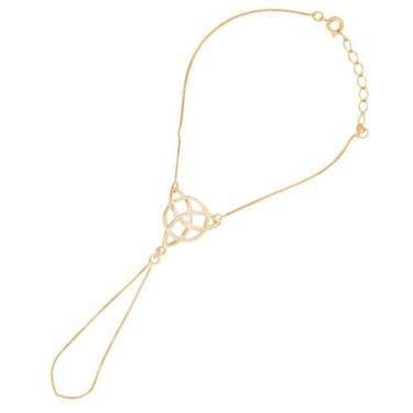 Imagem de Pulseira-Anel Triskle com Strass - Sunshine Cristais, Dourado