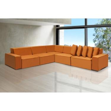 Imagem de Sofá Dubai 3.32x3.32m de Canto Retrátil - Sofisticato, terra