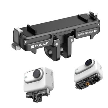 Imagem de PULUZ Suporte magnético de liberação rápida para Insta360 GO3 / GO 3S, base magnética de liberação rápida de encaixe de alumínio com adaptador dobrável e adaptador de 1/10.2 cm para acessórios de