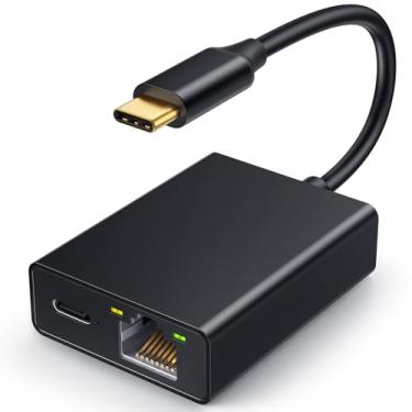 Imagem de ELECTOP Adaptador Ethernet para Chromecast com Google TV, adaptador de rede Ethernet USB tipo C para RJ45 compatível com Chromecast HD/4K e mais streaming TV sticks (fita adesiva incluída)