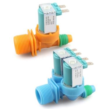 Imagem de Válvula de entrada de arruela válvula de entrada de água fria e quente adequada para Samsung WA45N3050AW/A4 WA40J3000AW/A2-01 WA45T3200AW/A4-00 WA45M3100AW/A4-00 substitui DC62-00311F DC62-30314V