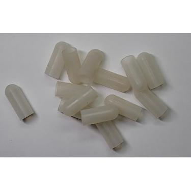 Imagem de Tampa redonda de 1" (25 mm) de comprimento para 27/162.6 cm 10,5 mm de diâmetro externo (pacote com 25) de tampas de extremidade de tubo de tubo protetores de rosca máscara de tinta reutilizável