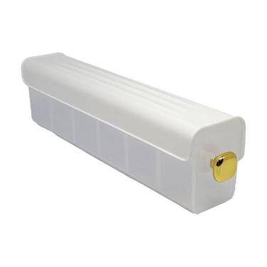 Imagem de Organizador Gaveta Multiuso 6 Divisórias Meias Joias Cabos Branco