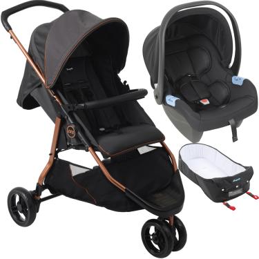 Imagem de Carrinho de Bebe Moises Bebe Conforto Burigotto CR3 Gray Cobre