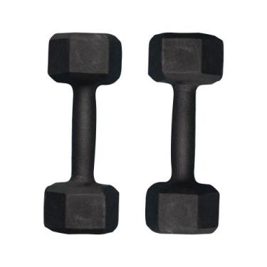 Imagem de Par Halter Sextavado Pintado 6 Kg Treino Fitness - Camarx