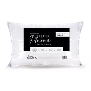 Imagem de Travesseiro King 90x50 Toque De Pluma Percal 180 Fios Firme - CeciCasa