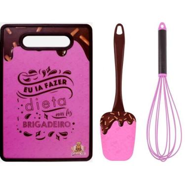 Imagem de Kit Utensílios de Cozinha Tábua de Corte Espátula e Fue - Bons Cheff, 