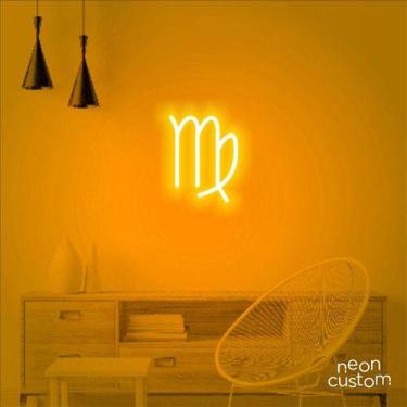 Imagem de luminaria letreiro Neon Led Signo Virgem 100x80 luminoso decoração p/ 