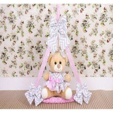 Imagem de Enfeite de porta maternidade urso vestido com lese - CKD CONFECCOES, C