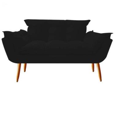 Imagem de Namoradeira  Decorativa  Opala Pés Palito em Madeira 2 Lugares Sala de