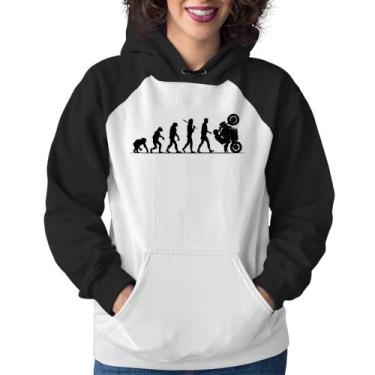 Imagem de Moletom Feminino Evolução do Grau XJ6 - Foca na Moda, Branco, Preto, P