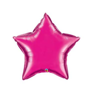 Imagem de Balão de Festa Microfoil 36" 91cm - Estrela Magenta Metalizado - 1 uni