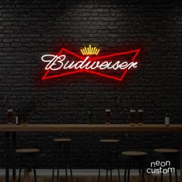 Imagem de painel letreiro led Neon Budweiser decoracao festa bar - Neon Custom, 