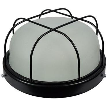 Imagem de Plafon Popular preto com grade vidro Fosco - CM GLASS - CLEIDE O. M. L
