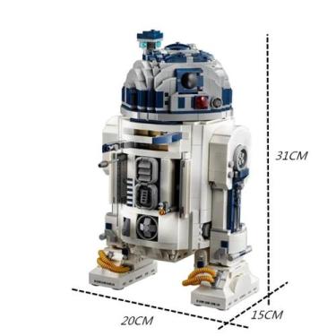 Imagem de R2d2 Star Wars Blocos De Montar 2314 Peças 31x20x15cm - Lepin