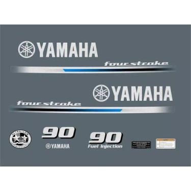 Imagem de Kit Adesivo Para Motor De Popa Yamaha 90 Hp 4 Tempos - SPTS