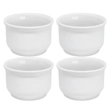 Imagem de Kit 4 Cumbuca Feijoada Caldo Vinagrete 280 Ml Branca - RR Porcelana, 4