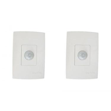 Imagem de Kit C/2 - Sensor Qualitronix Parede Embutir Foto 180 Bra...