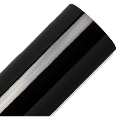 Imagem de Papel Adesivo Super Brilhante Preto Black Piano Envelopar Geladeira Mó