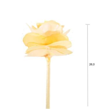 Imagem de 10 Unidades de Varetas Flor Papel Couche Parafina PP Diversas Cores - 