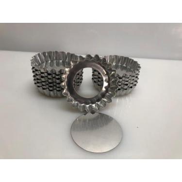 Imagem de FORMINHA PARA TORTA MAÇÃ - ALUMINIO - SOLTA FUNDO - DIÂMETRO NO FUNDO 