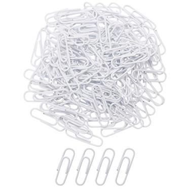 Imagem de Clipes de papel revestidos de vinil Tupalizy de 28 mm, clipes de papel lisos e decorativos, clipes de escritório para organizar documentos, classificar materiais escolares profissionais de trabalho em casa e sala de aula, 180 peças, Branco