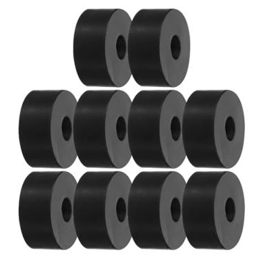Imagem de PATIKIL Almofadas antivibração de 3,5 cm OD x 1,5 cm ID x 1,5 cm de espessura, 10 almofadas de isolamento de borracha, almofadas mecânicas de amortecimento de vibração, pés de arruela, preto