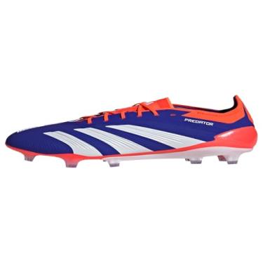 Imagem de Adidas Chuteira de futebol Predator Elite sem cadarço firme, Azul lúcido, branco nuvem, vermelho solar, 38