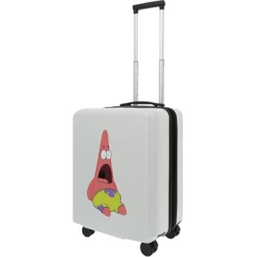 Imagem de FUL Bob Esponja Calça Quadrada 57 cm Mala de Mão Patrick Star Hardshell com Rodas Giratórias, Branca, Branco, 22.5 Inch, Bob Esponja Calça Quadrada Bagagem de 57 cm, Mala Rígida com Rodas Giratórias