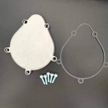 Imagem de ZZRSDAN Capa de engrenagem de embreagem 48cc/66cc/80cc com 5 parafusos e 1 peça de junta de tampa de engrenagem de embreagem para bicicleta motorizada a gás de motor de 2 tempos