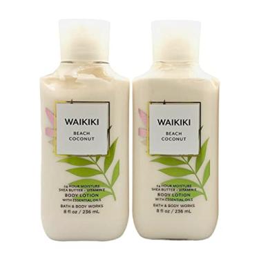 Imagem de Bath and Body Works Super Smooth Body Lotion Sets Gift For Women 8 Oz -2 Pack (Waikiki Beach Coconut)