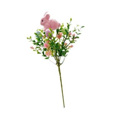 Imagem de Esquirla Páscoa de ovo de páscoa decoração de páscoa artesanato de mesa de mesa Centropipe Arranjos florais Ornamento para a celebração da festa em casa do, Coelhinho Rosa