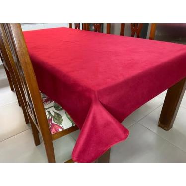 Imagem de Genérico, Toalha Mesa Vermelho Aveludado P Jogos Baralho 2,00x1,40 Nome do desenho:veludo vermelho;Cor:Vermelho