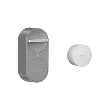 Imagem de Lockin fechadura inteligente da porta tuya senha de impressão digital desbloqueio automático sem chave compatível com casa inteligente alexa google(2 in 1,EU PLUG)