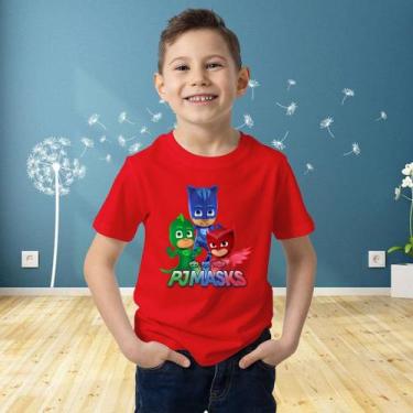 Imagem de Camiseta Kids Pj Herois Corujita Desenho Masks Pjamax Max Infantil - l