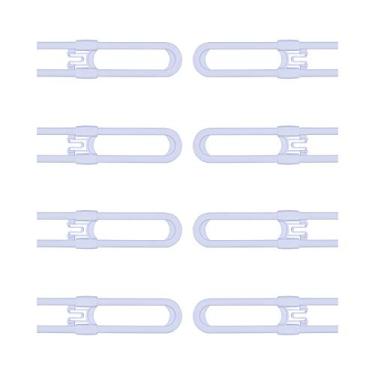 Imagem de Fechaduras de segurança para crianças de armário deslizante - OKEFAN Baby Proofing Cabinet Lock Trinco de armário para crianças em maçanetas de porta de armário puxadores sem furadeira (8, branco)