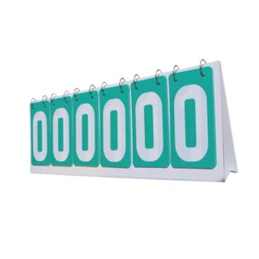 Imagem de Colaxi SPORT SCORTBOARD SCORTOP SCORTE SCORAGEM 6 DIGITOS Pontuação Flip Score Board para tênis, futebol de badminton, Verde