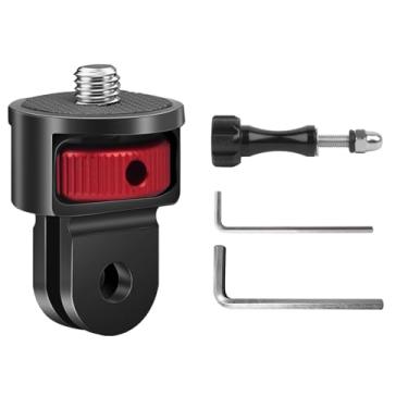 Imagem de Mechrig Kit de conversão de montagem de câmera de alumínio de 1/10.2 cm para Insta360 X4 X3/DJI Osmo Pocket 3/Go Pro 13/12/11/10, adaptador de acessórios leves para tripé, bastão de selfie,