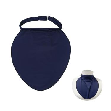 Imagem de Capa para estoma de pescoço de traqueostomia, capa respirável para laringectomia para tratamento de traqueostomia, suprimentos de traqueostomia - protetor de traqueia ajustável no pescoço (azul