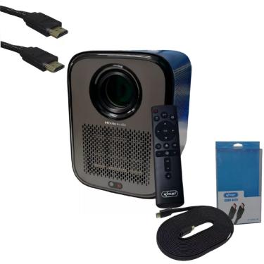 Imagem de Projetor Multimídia com Sistema de Som Home Theater Integrado Sistema Operacional Android 9.0 + Cabo HDMI