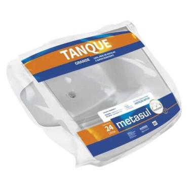 Imagem de Tanque Plastico Lavar Roupa 24 Litros Branco - Metasul