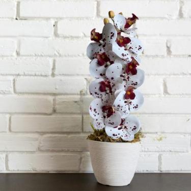 Imagem de 18 Hastes Artificiais Orquídea phalaenopsis toque real flor revestida 